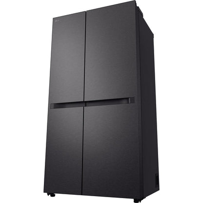 LG - GS-B599MBL 664L Flat Door Side by Side Fridge in (Matte Black)
