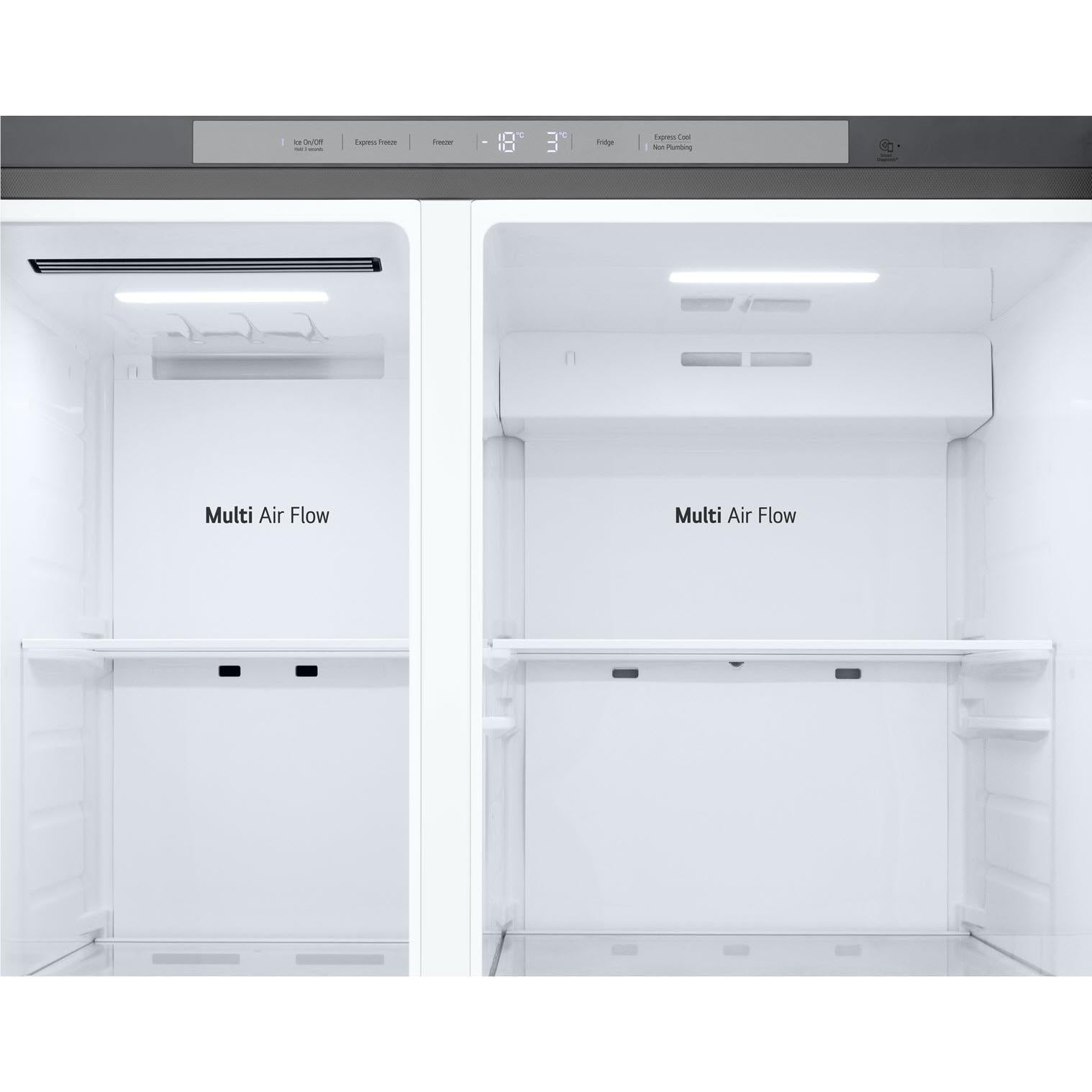 LG GS-N599PL 641L Side by Side Fridge (Stainless Finish)