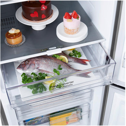 LG GB-B300PL 335L Bottom Mount Fridge (Stainless Finish)