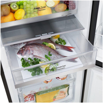LG GB-V300MBL 340L Bottom Mount Fridge with Instaview (Matte Black)