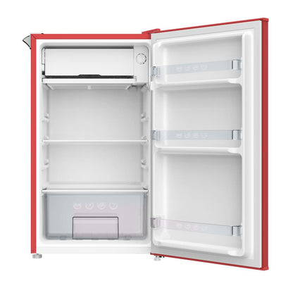 CHiQ CRSR089DR1 90L Retro Style Bar Fridge (Red)