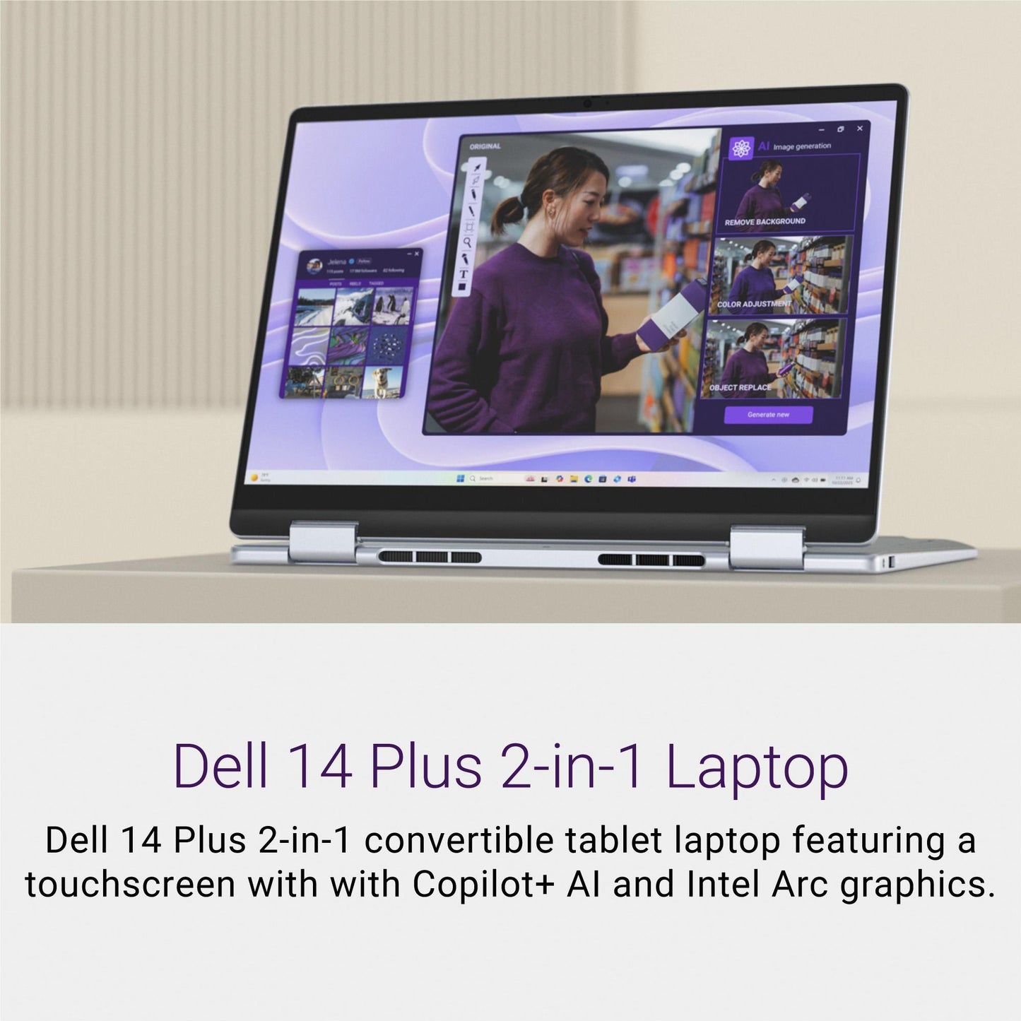 Dell 14 Plus 14" FHD+ 2-in-1 Copilot+ AI PC Laptop (Intel Core Ultra 7-256V)[1TB]
