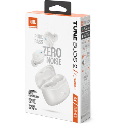 JBL Tune Buds 2 True Wireless Noise Cancelling Earbuds (White)