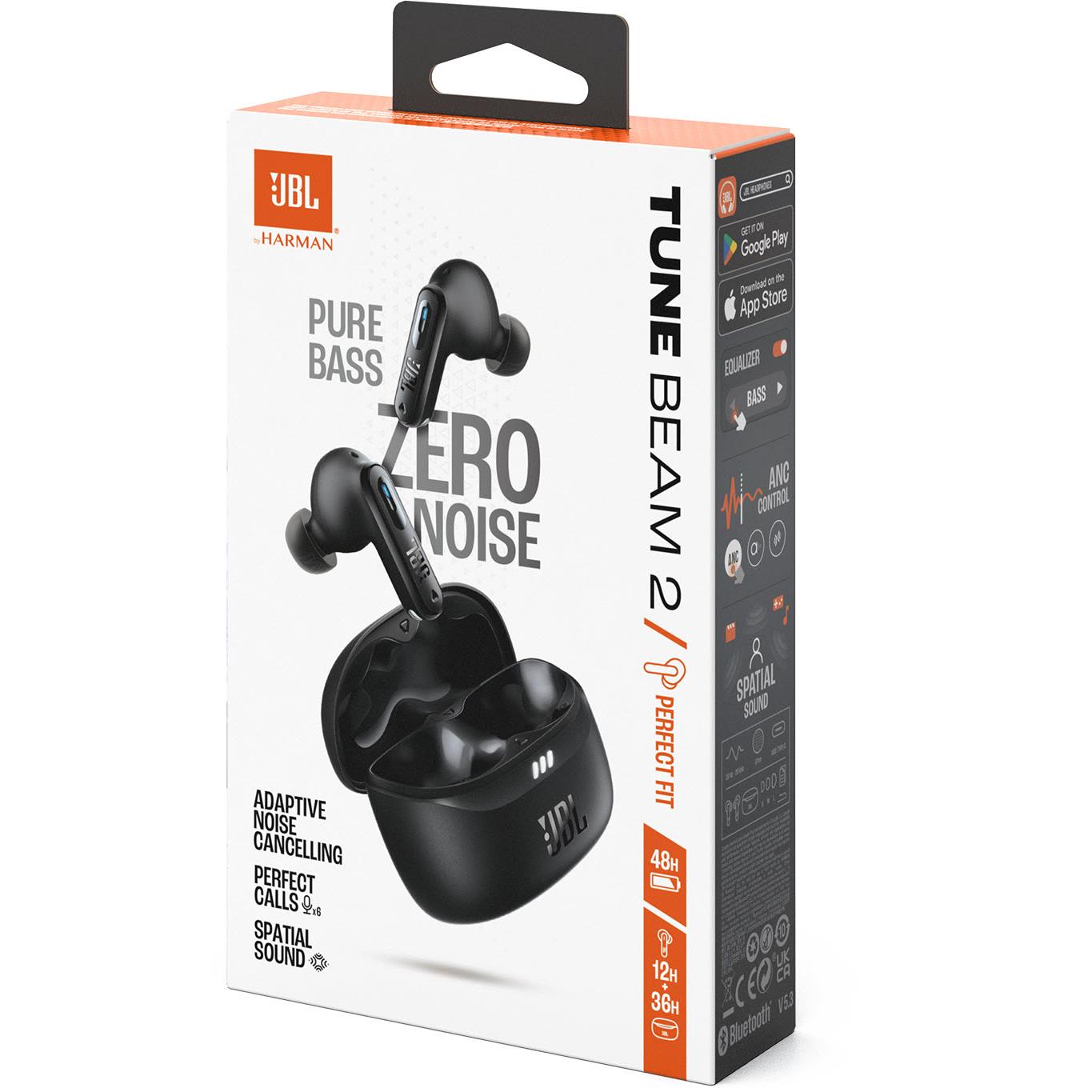 JBL Tune Beam 2 True Wireless Noise Cancelling Earbuds (Black)