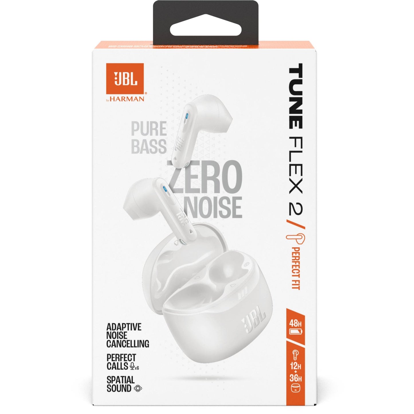 JBL Tune Flex 2 True Wireless Noise Cancelling Earbuds (White)