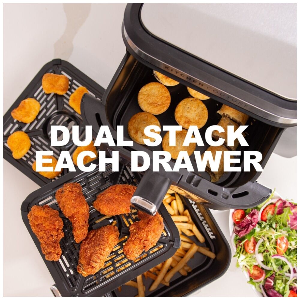 Kitchen Couture Dual Drawer Vertex Air Fryer 11L