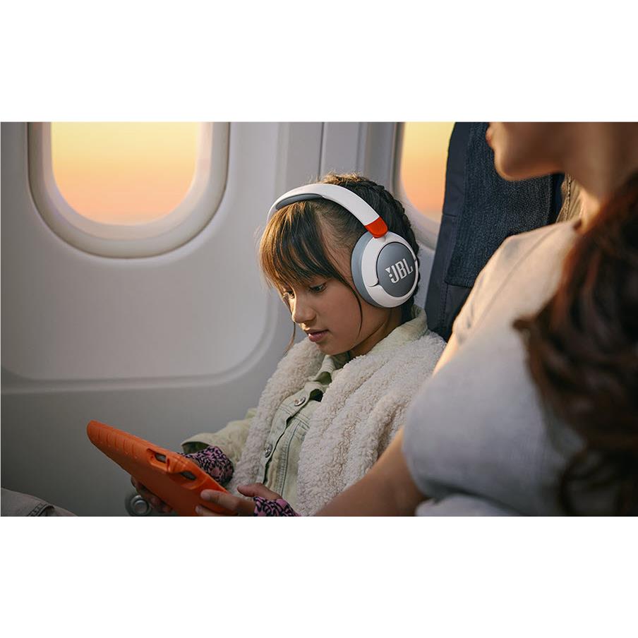 JBL JUNIOR 470NC Wireless Noise Cancelling Kids Over-Ear Headphones (White)