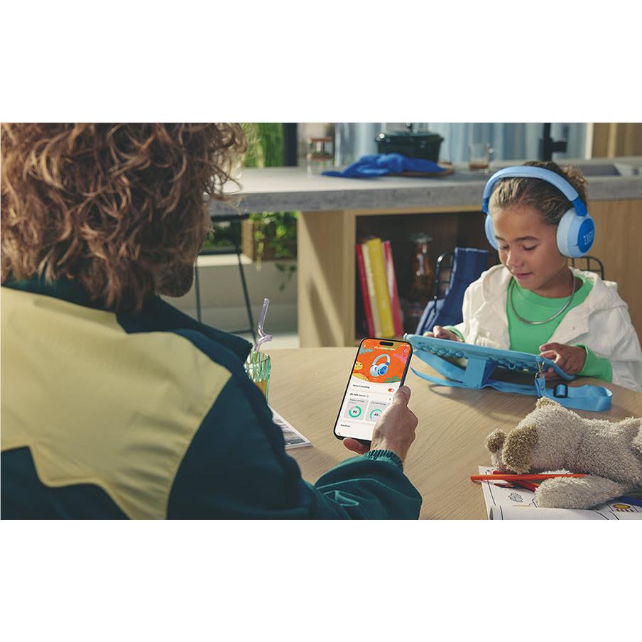 JBL JUNIOR 470NC Wireless Noise Cancelling Kids Over-Ear Headphones (Blue)