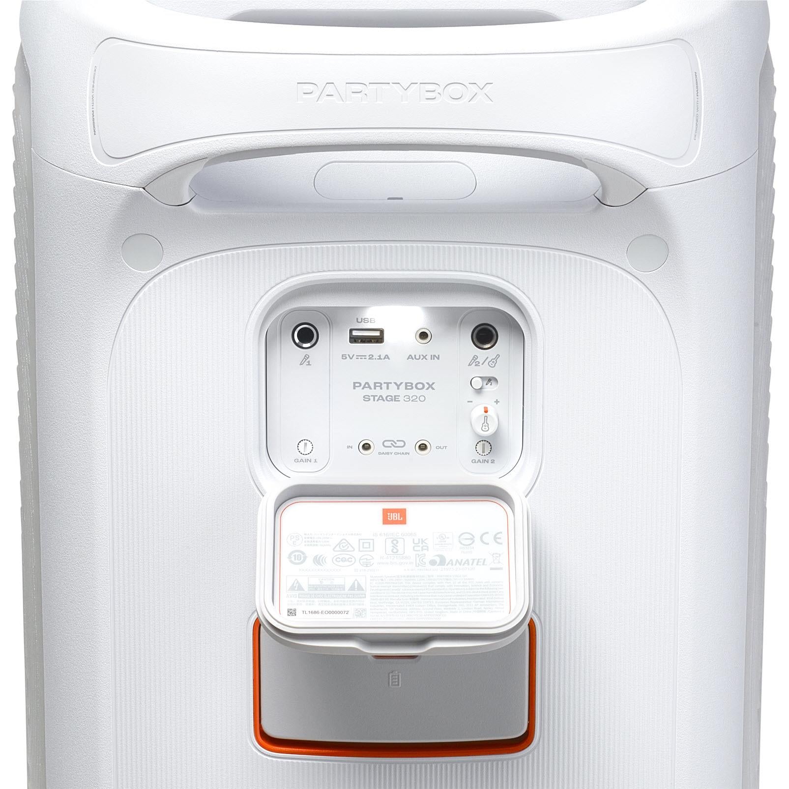 JBL PartyBox Stage 320 Portable Party Speaker (White)