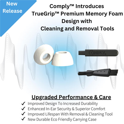 Comply Headphone Ear Tips for AirPods Pro 1 & 2 Gen (White) [Assorted]