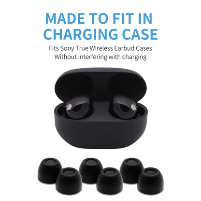 Comply Headphone Ear Tips for Sony True Wireless (Black) [Assorted]