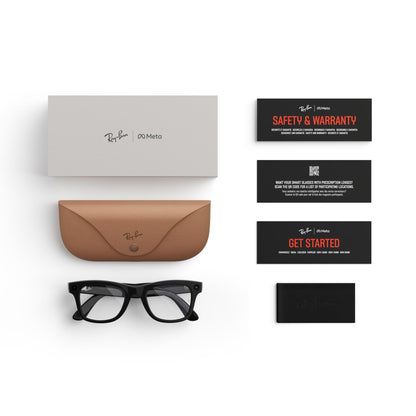 Ray-Ban | Meta Wayfarer Gen 1 AI Glasses (Shiny Black/Clear)