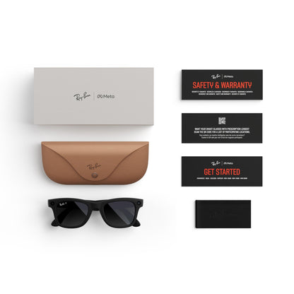 Ray-Ban | Meta Wayfarer Large Gen 1 AI Glasses (Matte Black Gradient Graphite Polarised)