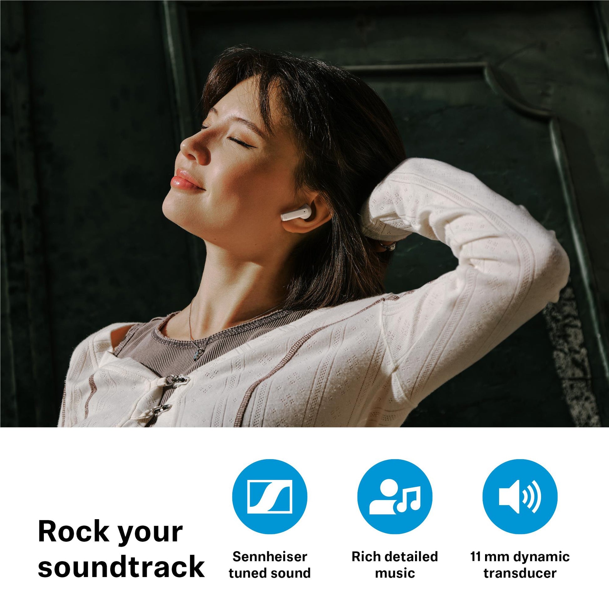 Sennheiser Accentum Open True Wireless In-Ear Headphones (Cream)