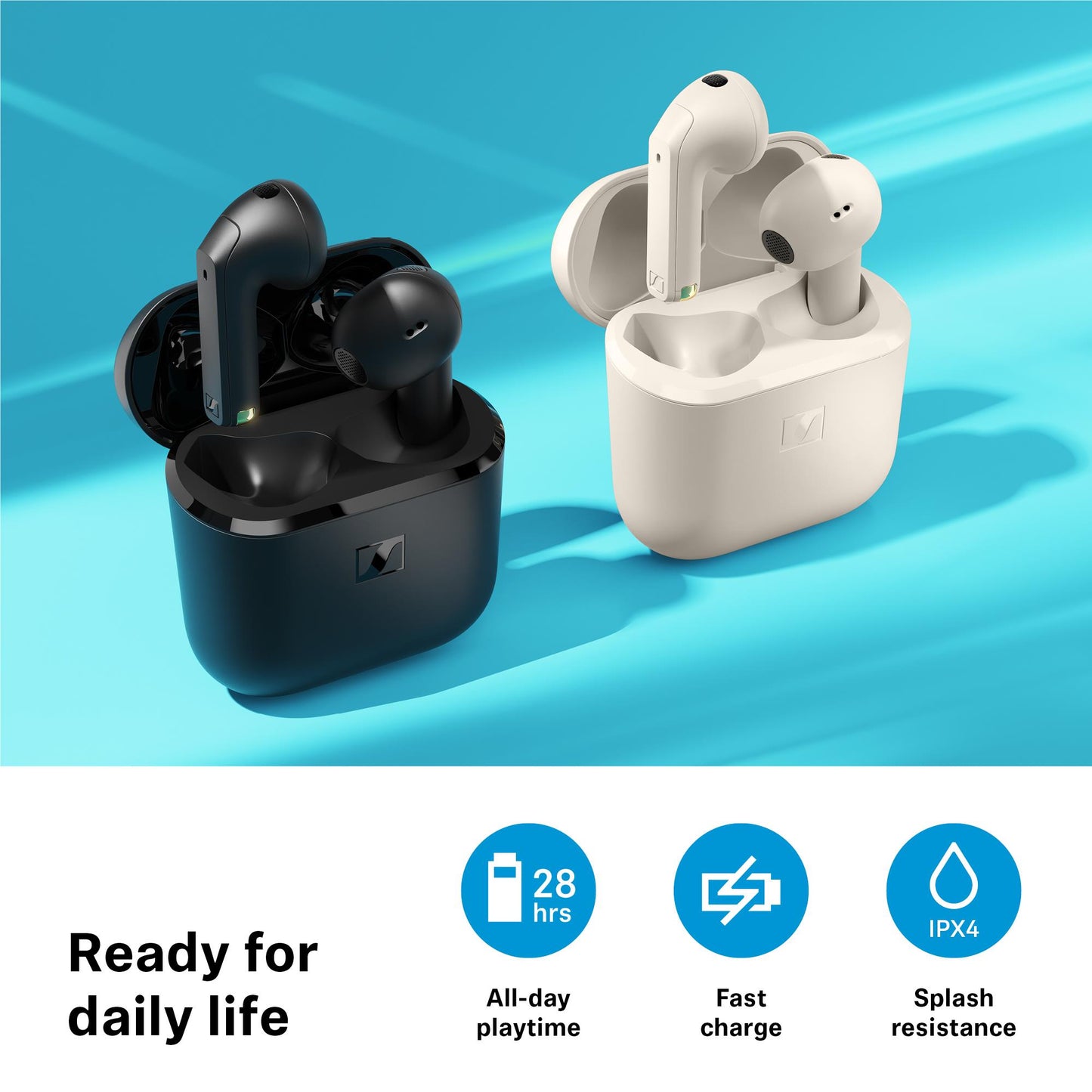 Sennheiser Accentum Open True Wireless In-Ear Headphones (Cream)