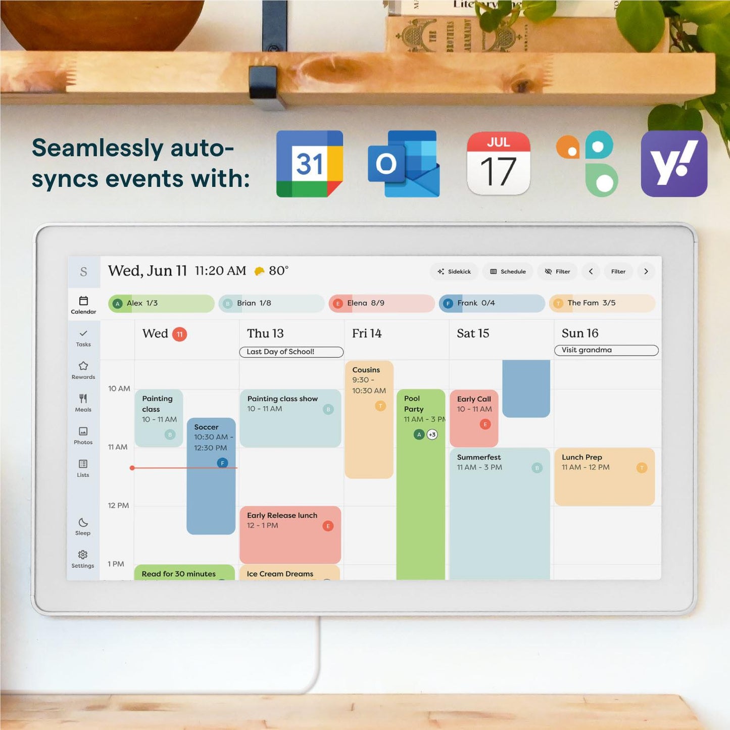 Skylight 27” Max Smart Family Calendar (White)