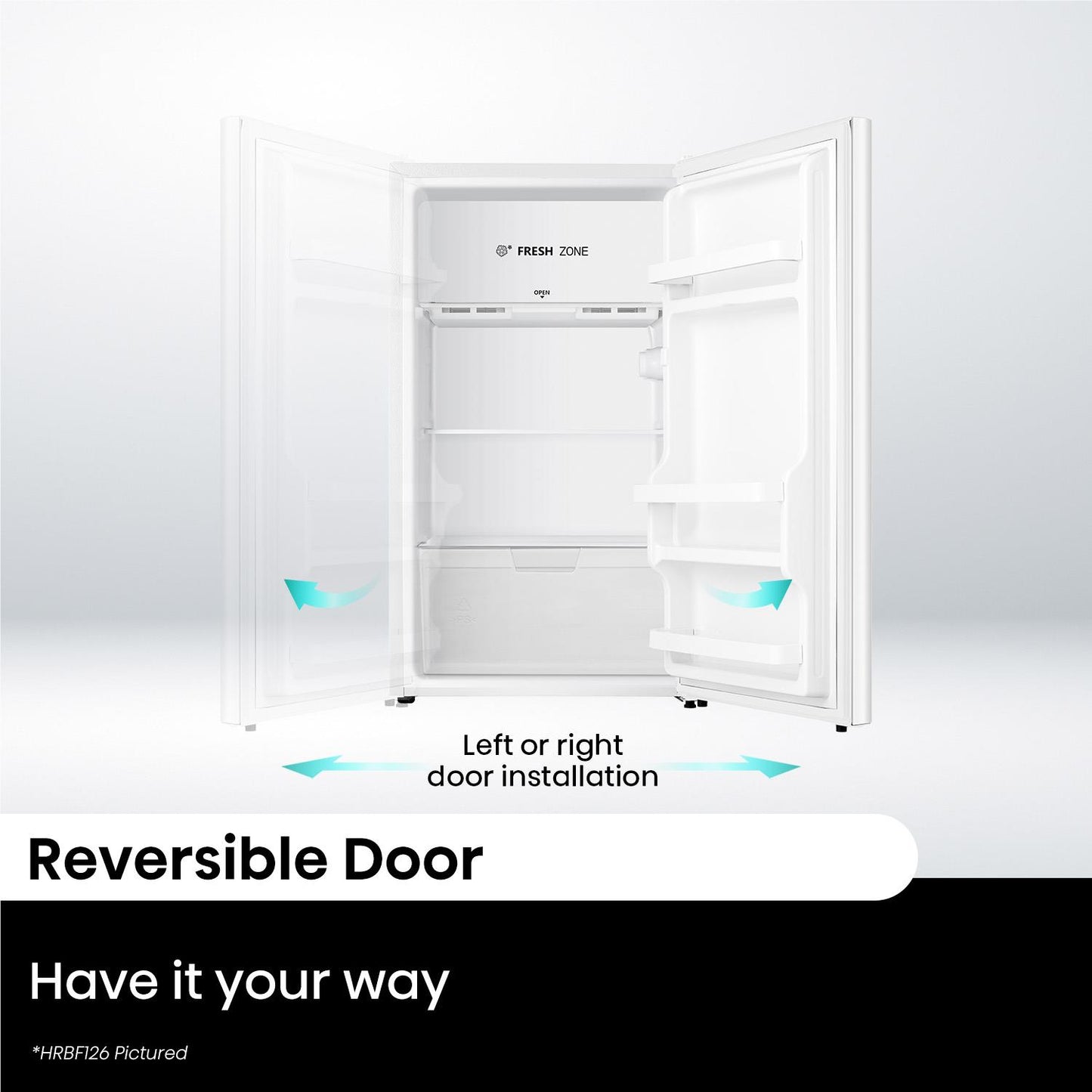 Hisense HRBF126S 124L Bar Fridge (Silver)