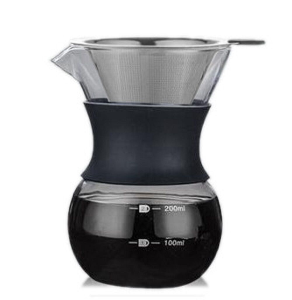 Coffee Culture 200ml Pour Over Coffee Maker Glass Jug Dripper with Filter