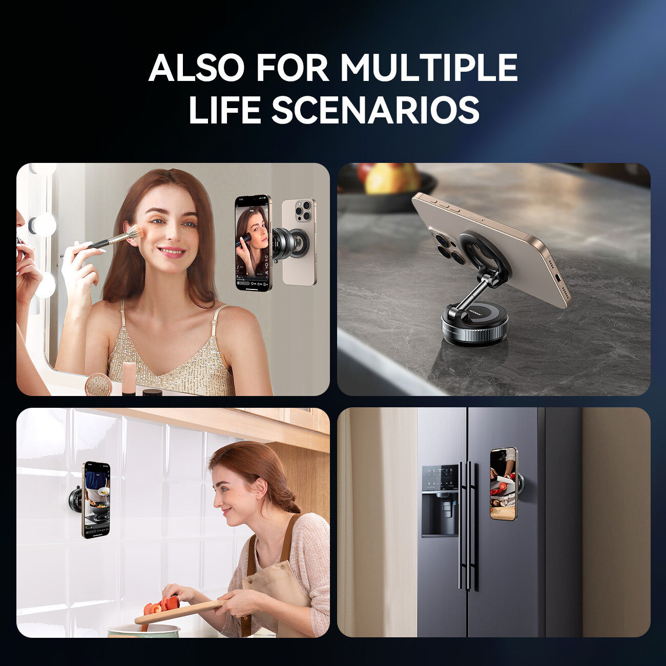 JoyRoom JR-ZS501 Mgsafe Suction Cup Phone Car Mount - Black | JoyRoom JR-ZS501 MagSafe Suction Cup Phone Car Mount | JR-ZS501