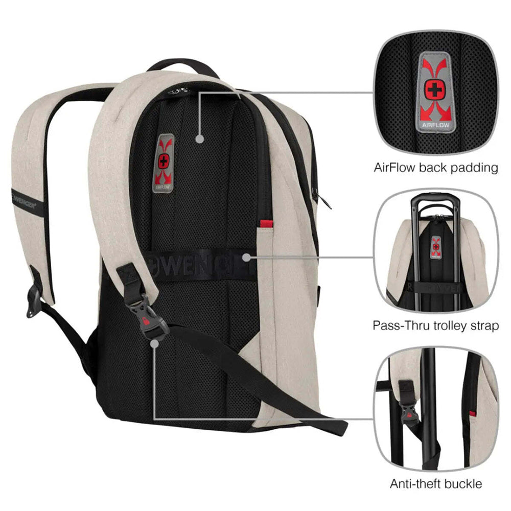 Wenger MX Light 16" Laptop Backpack with Tablet Pocket - Sand