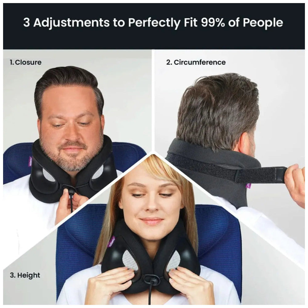 Cabeau Evolution X Memory Foam Travel Neck Pillow Diamond Adjustable Black