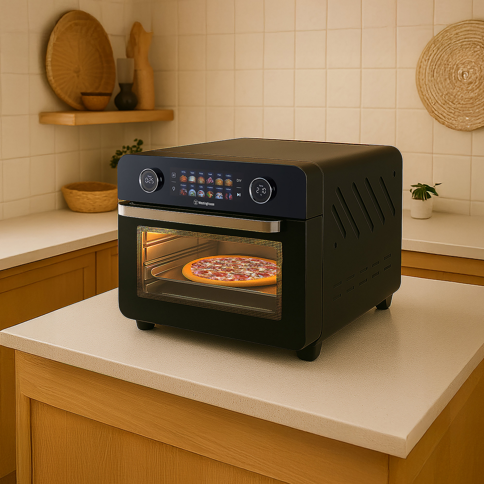 Westinghouse 25L Digital Air Fryer Oven 2200W w/ Touch Control in Black (WHOV03K)