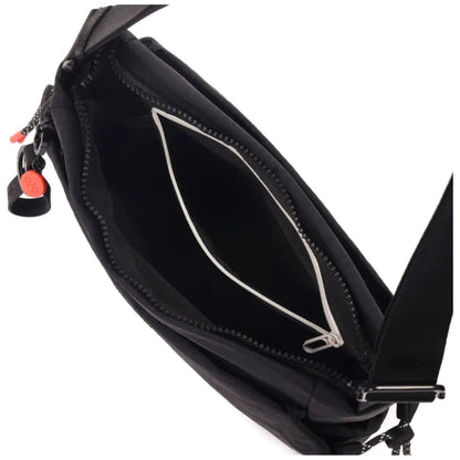 Hedgren MAKOTO 15.2L Womens Square Crossover Bag Lightweight Crossbody Black