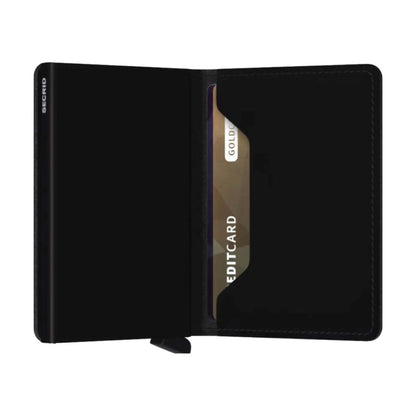 Secrid Slimwallet Compact RFID Slim Matte Leather Card Protector Wallet Black