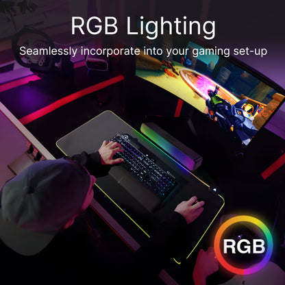 Laser RGB Portable Bluetooth Gaming Soundbar with Multi-Input