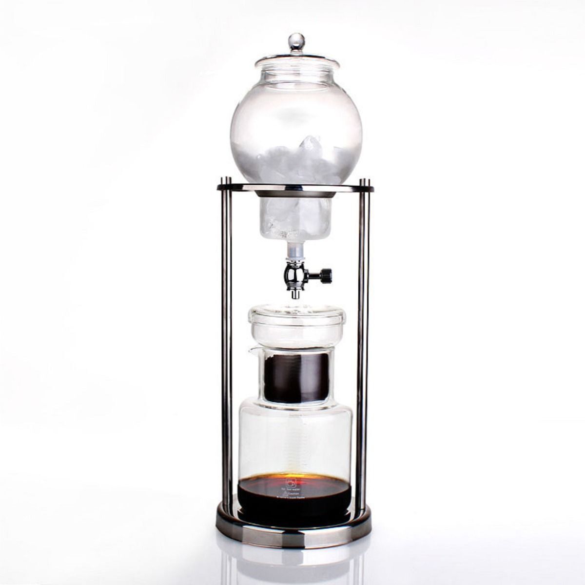 Coffee Culture 600ml Cold Drip Glass Coffee Maker with Steel Frame Stand Clear