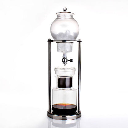 Coffee Culture 600ml Cold Drip Glass Coffee Maker with Steel Frame Stand Clear