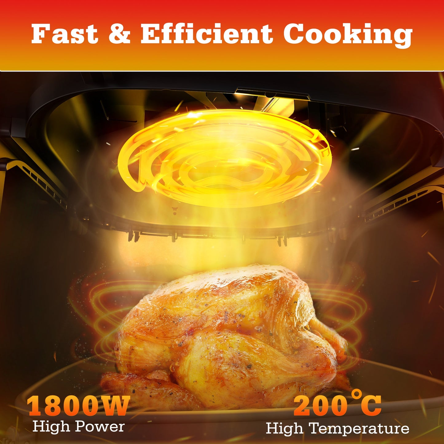 AUSPURE Air Fryer 7L Premium Digital with Cookbook, Nonstick Tray