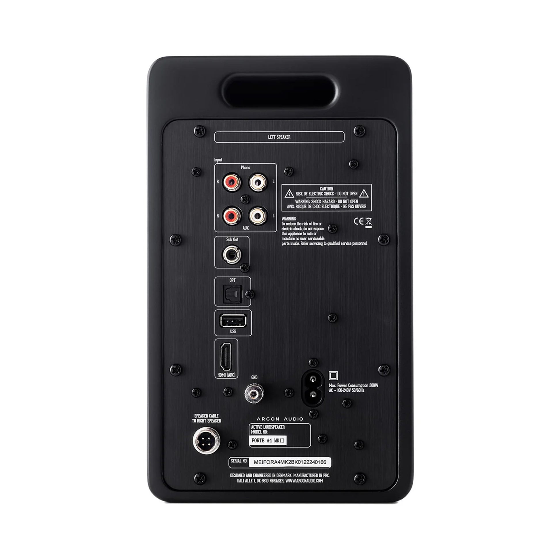 Argon Audio FORTE Black A4 MK2 Bookshelf Speakers