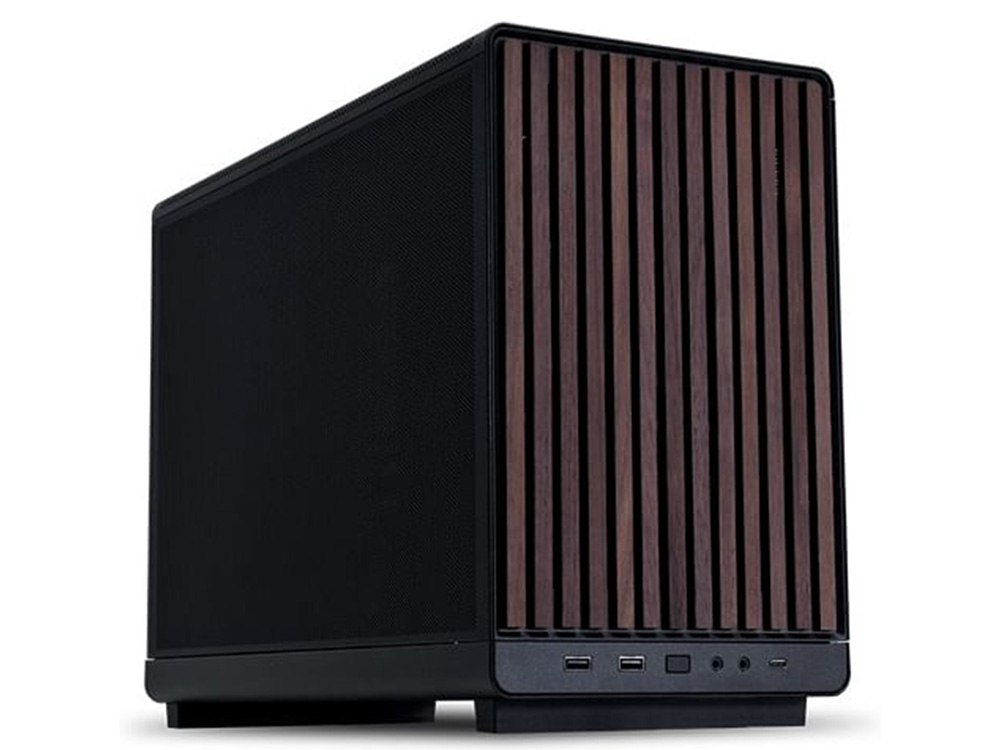 Lian Li DAN A3-mATX Micro Form Factor Micro-ATX Case - Black (Wood Edition)