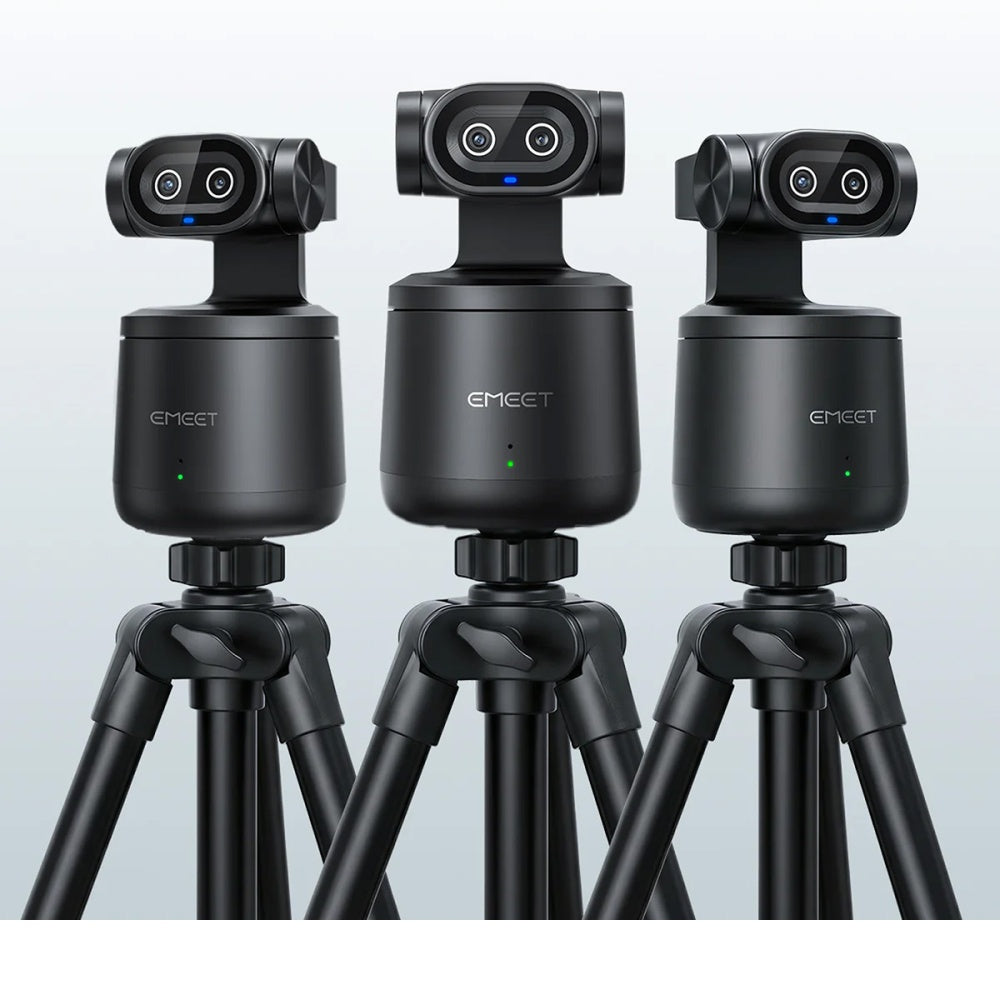Emeet PIXY Wireless AI PTZ 4K Streaming Camera Portable Black 8H Battery
