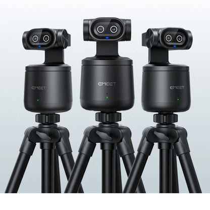 Emeet PIXY Wireless AI PTZ 4K Streaming Camera Portable Black 8H Battery
