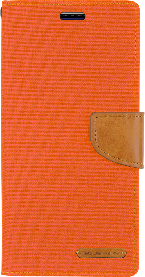 Goospery Canvas Diary For iPhone 13 Mini - Orange