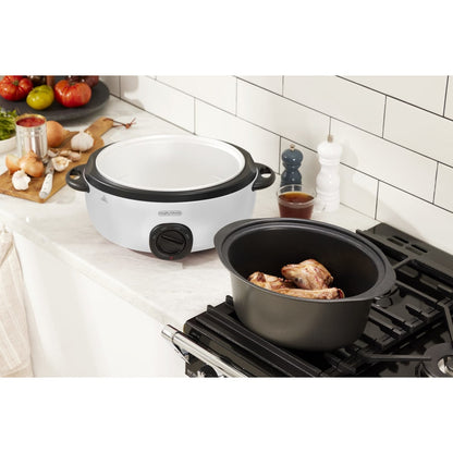 Morphy Richards 6.5L Sear Stew Slow Cooker Variable Heating Vivid White