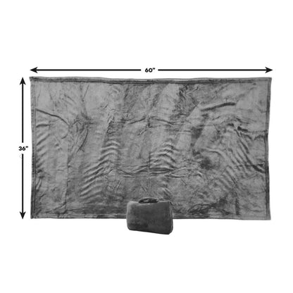 Cabeau Fold ''n Go 4-In-1 Blanket, Travel Pillow, Seat Cushion and Lumbar Support (Charcoal)