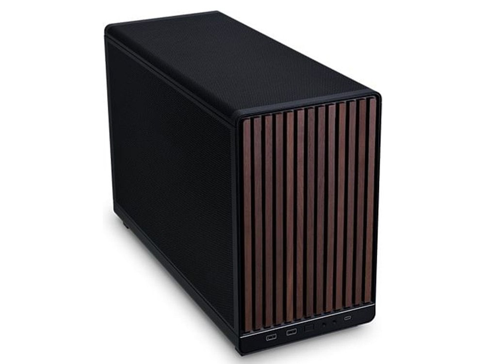 Lian Li DAN A3-mATX Micro Form Factor Micro-ATX Case - Black (Wood Edition)