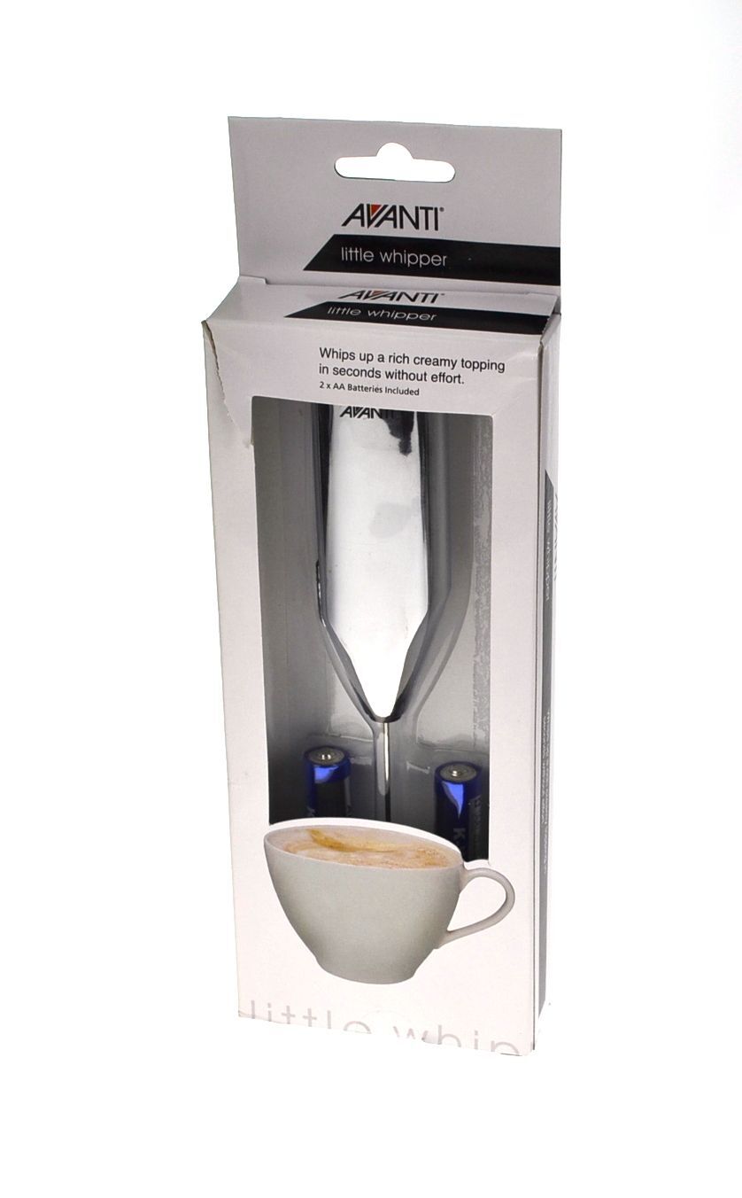 Avanti Little Whipper Milk Frother With Stand | Milk Whipper | Little Whipper - Silver