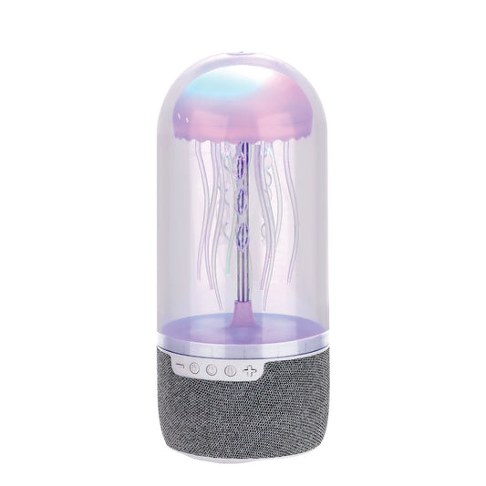 Laser Jellyfish Bluetooth Speaker with Night Light (Silver)