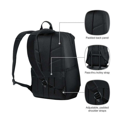 Wenger UrbanOne Laptop Front Pocket Recycled PET Backpack Black 15.6 Inches