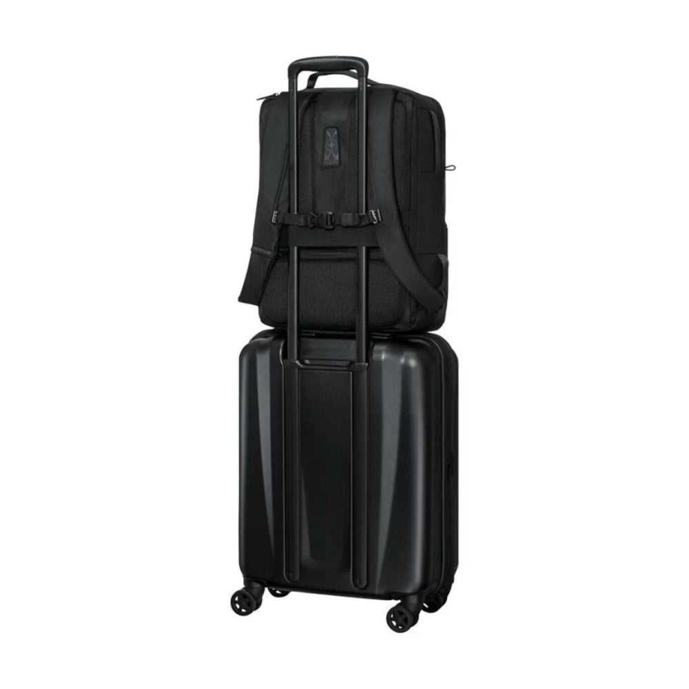Wenger UrbanOne Travel Laptop Compartment Recycled PET Backpack Black 15.6in