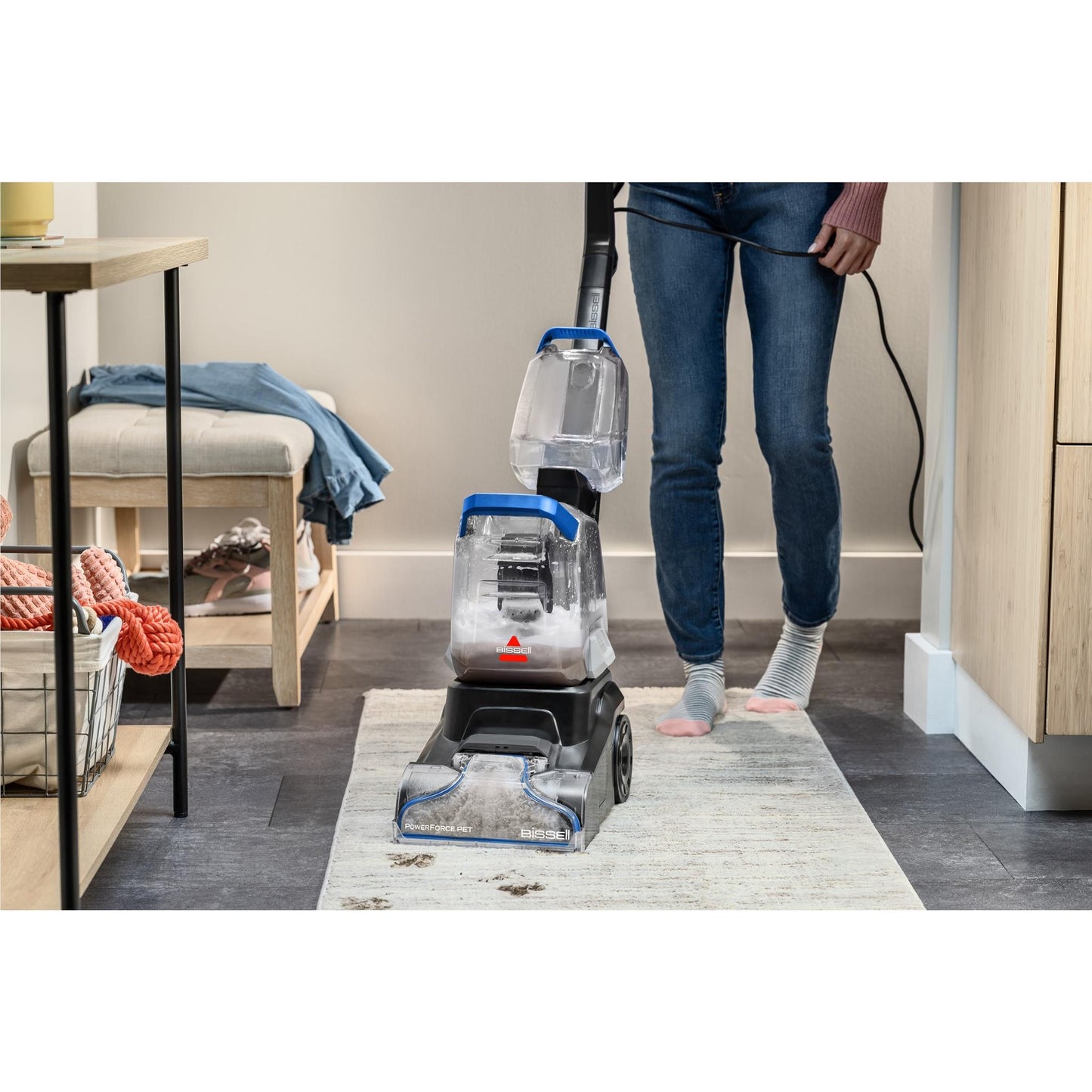 Bissell 4059F PowerForce Pet Upright Carpet & Upholstery Cleaner