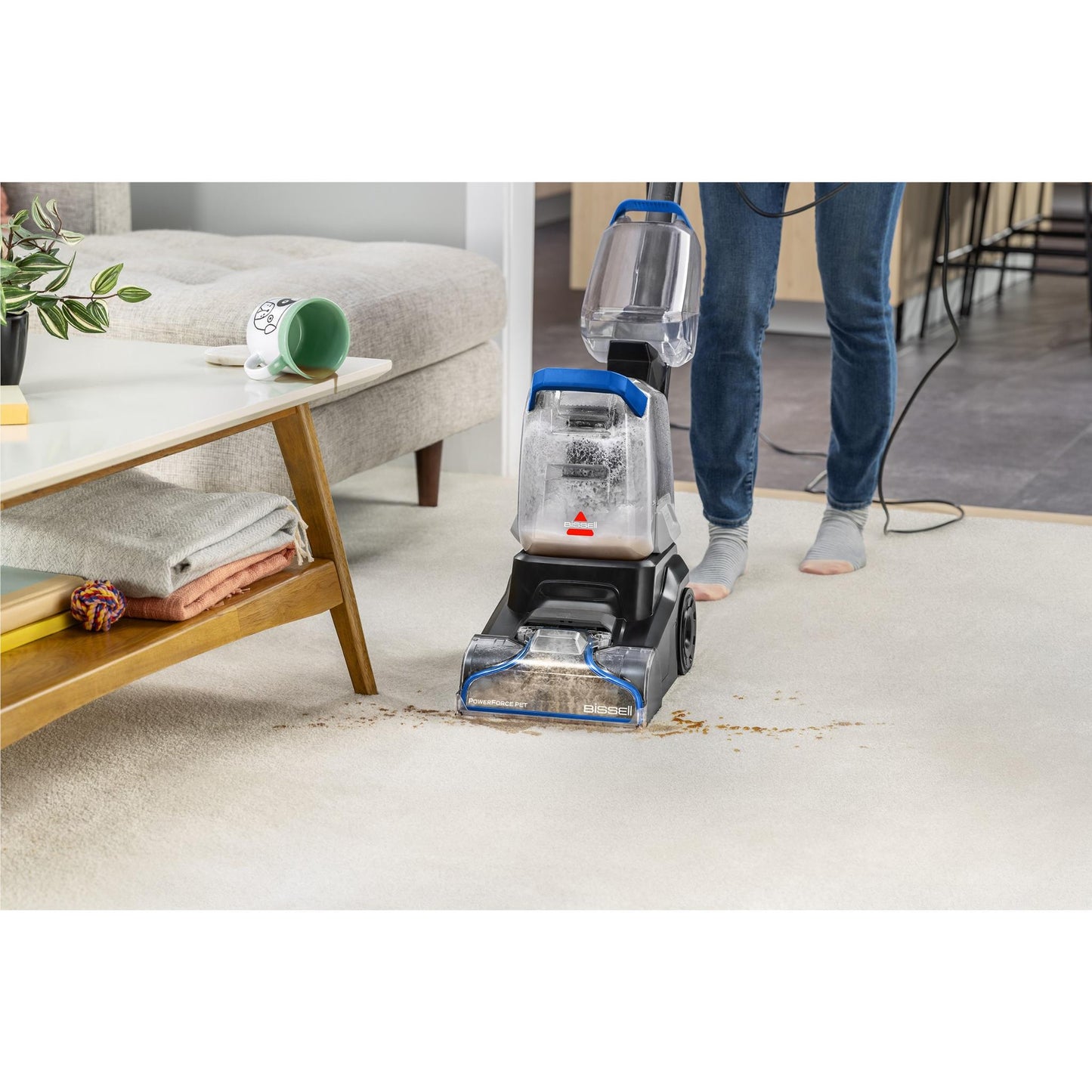 Bissell 4059F PowerForce Pet Upright Carpet & Upholstery Cleaner