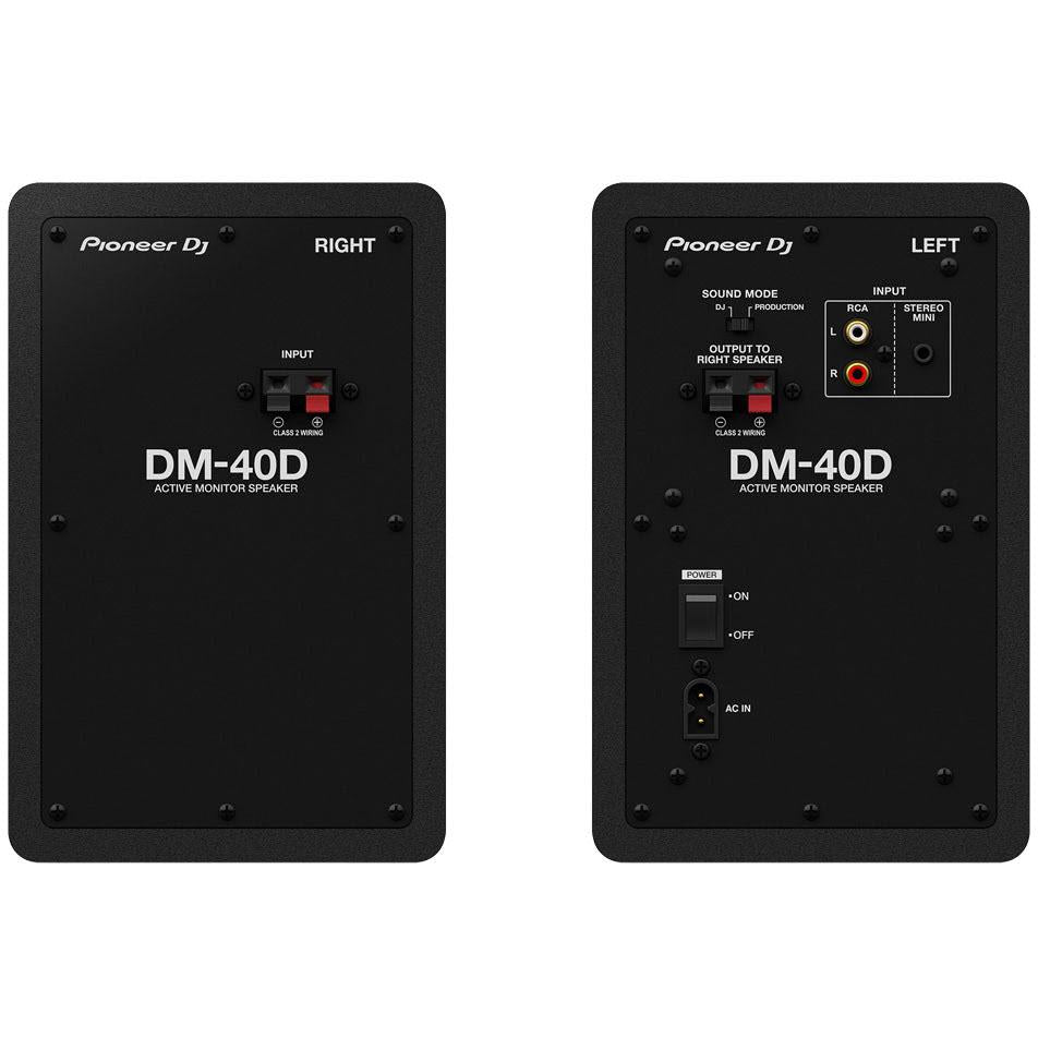 Pioneer DJ DM-40D 4" Monitor Speakers Pair (Black)