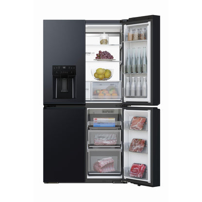 Haier HRF680YZC 601L 600 Series Quad Door Fridge (Black)