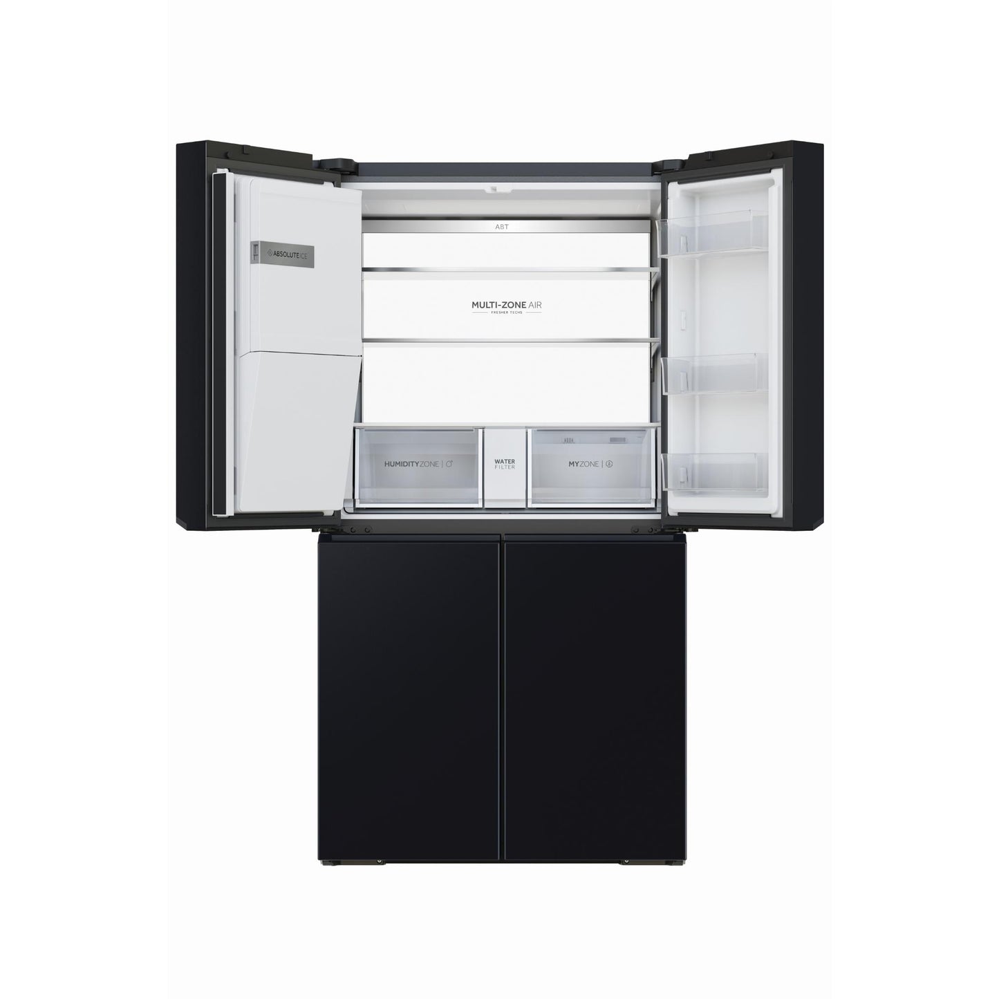 Haier HRF680YZC 601L 600 Series Quad Door Fridge (Black)