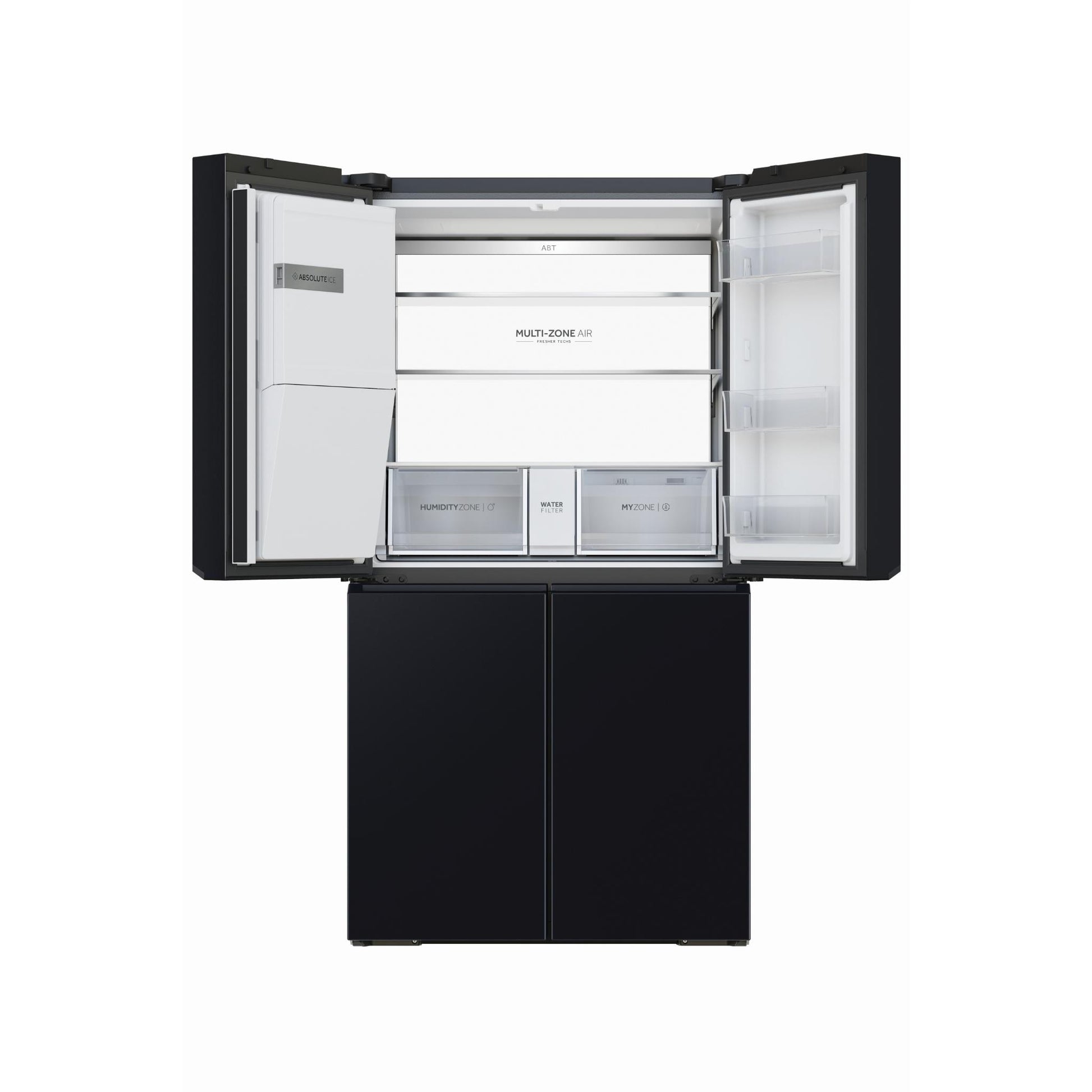 Haier HRF680YZC 601L 600 Series Quad Door Fridge (Black)